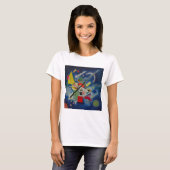 Blauw schilderij van Kandinsky T-shirt (Voorkant volledig)