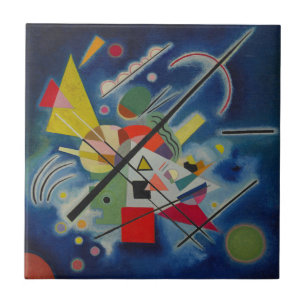 Blauw schilderij van Kandinsky Tegeltje
