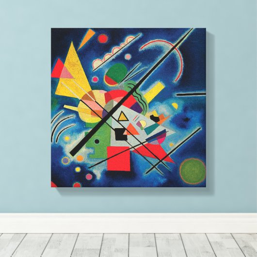 Blauw schilderij van Wassily Kandinsky Canvas Afdruk (Insitu (Houten vloer))