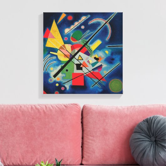 Blauw schilderij van Wassily Kandinsky Canvas Afdruk (Insitu (Woonkamer))