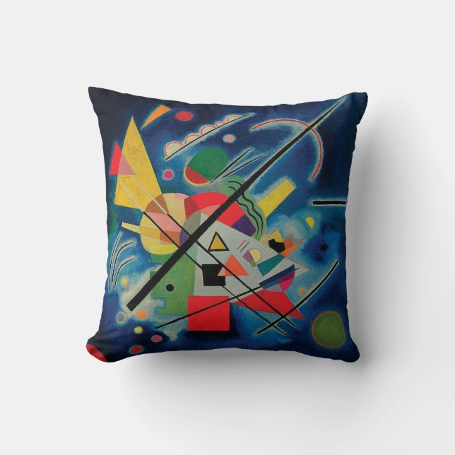 Blauw schilderij van Wassily Kandinsky Kussen (Voorkant)
