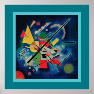 Blauw schilderij van Wassily Kandinsky Poster