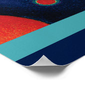 Blauw schilderij van Wassily Kandinsky Poster (Hoek)