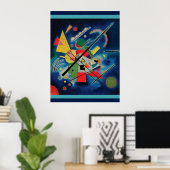 Blauw schilderij van Wassily Kandinsky Poster (Thuiskantoor)