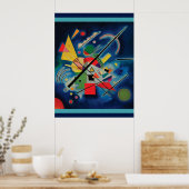 Blauw schilderij van Wassily Kandinsky Poster (Keuken)