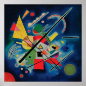 Blauw schilderij van Wassily Kandinsky Poster (Voorkant)