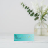 Blauw schildpad - Gepersonaliseerd Mini Visitekaartje (Staand voorkant)