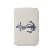 blauw schip Anchor Bath Mat (Voorkant Verticaal)