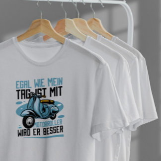 Blauw scooter vervoer t-shirt