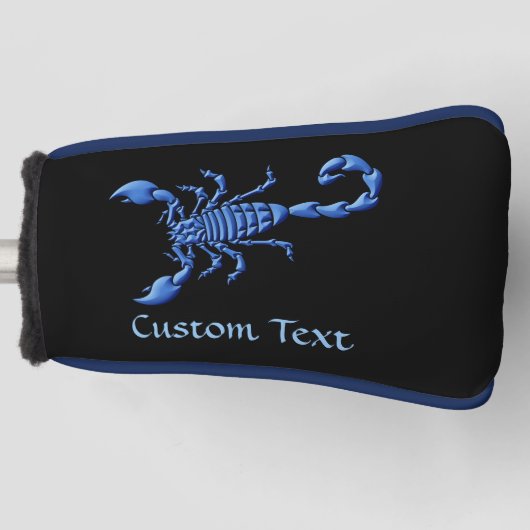 Blauw Scorpion Golf Head Hoesje Golfheadcover (Voorkant)
