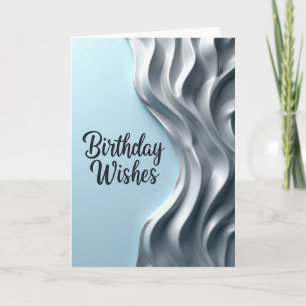 Blauw Shimmer Verjaardagskaart Kaart
