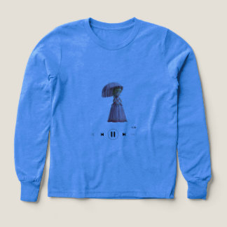 Blauw shirt meisjes ontworpen pop