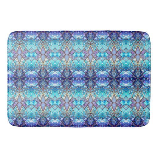 Blauw Sierlijk Badmat (Voorkant)