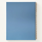 Blauw Sierlijk Bloem Notitieboek (Achterkant)