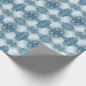 Blauw Sierlijk Bloemverpakkings Papier (Hoek)