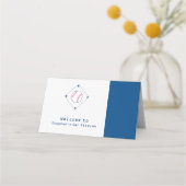 Blauw Sinaasappel Bar Mitswa Baseball Ticket Zitpl (Achterkant)