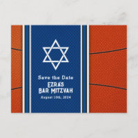 Blauw Sinaasappel Basketbal Bar Mitzvah Save the D