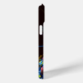 Blauw Sinaasappel Bloemen Modern Abstract Kunstpat Case-Mate iPhone Case (Achterkant / Rechts)