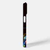 Blauw Sinaasappel Bloemen Modern Abstract Kunstpat Case-Mate iPhone Case (Achterkant / Rechts)