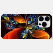 Blauw Sinaasappel Bloemen Modern Abstract Kunstpat Case-Mate iPhone Case (Achterkant (horizontaal))