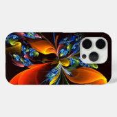 Blauw Sinaasappel Bloemen Modern Abstract Kunstpat Case-Mate iPhone Case (Achterkant (horizontaal))