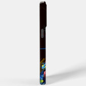 Blauw Sinaasappel Bloemen Modern Abstract Kunstpat Case-Mate iPhone Case (Achterkant / Rechts)