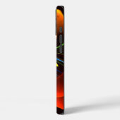 Blauw Sinaasappel Bloemen Modern Abstract Kunstpat Case-Mate iPhone Case (Achterkant / Links)