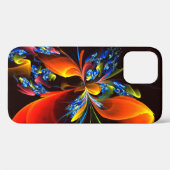 Blauw Sinaasappel Bloemen Modern Abstract Kunstpat Case-Mate iPhone Case (Achterkant (horizontaal))