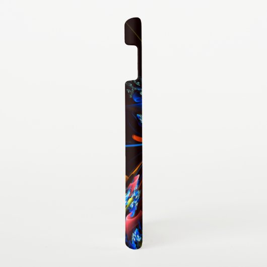 Blauw Sinaasappel Bloemen Modern Abstract Kunstpat Samsung Galaxy Hoesje (Rechterkant)