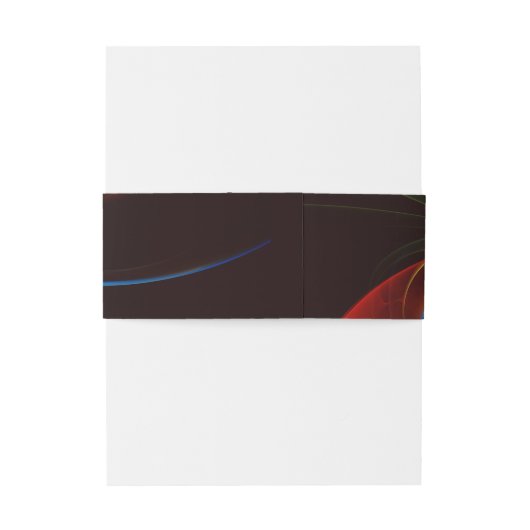 Blauw Sinaasappel Bloemen Modern Abstract Kunstpat Uitnodigingen Wikkel (Achterkant Voorbeeld)