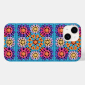Blauw sinaasappel geel Kleurrijke Granny Square Ha Case-Mate iPhone Case (Achterkant (horizontaal))