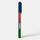 Blauw Sinaasappel Groene Strepen Patroon Gepersona Case-Mate iPhone Case (Achterkant / Rechts)
