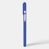 Blauw Sinaasappel Monogram Modern Case-Mate iPhone Case (Achterkant / Links)