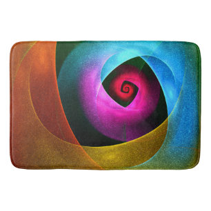 Blauw Sinaasappel Roze Moderne Abstracte Kunst Pat Badmat
