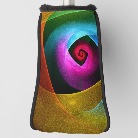 Blauw Sinaasappel Roze Moderne Abstracte Kunst Pat Golfheadcover (Draai 90)