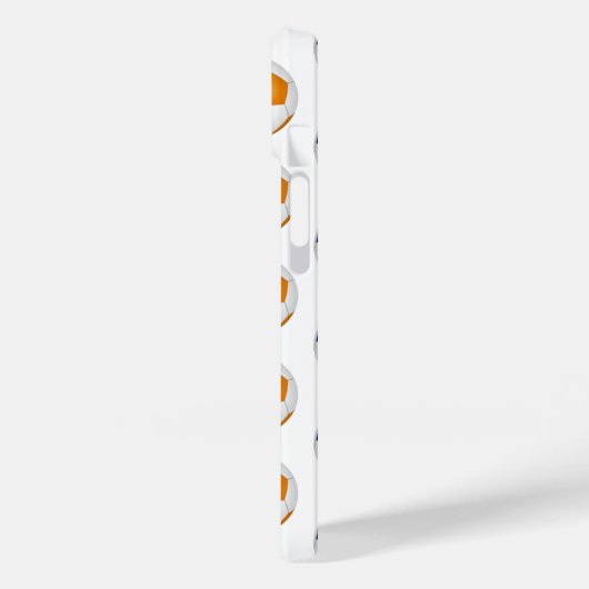 Blauw sinaasappel voetballen patroon monogram Case-Mate iPhone case (Achterkant / Links)