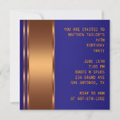 Blauw Sinaasappel Zuidwestelijke Hagedis verjaarda Kaart (Achterkant)