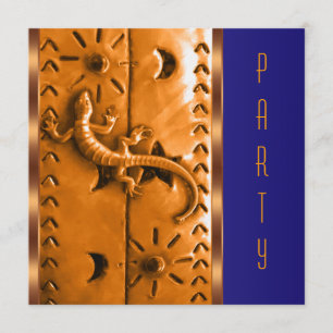 Blauw Sinaasappel Zuidwestelijke Hagedis verjaarda Kaart