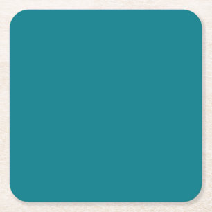 BLAUW Sjabloon DIY kleur wijzigen TEKST TOEVOEGEN Vierkante Kartonnen Onderzetter