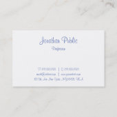 Blauw Sjabloon Professioneel Handgeschreven Script Visitekaartje (Achterkant)