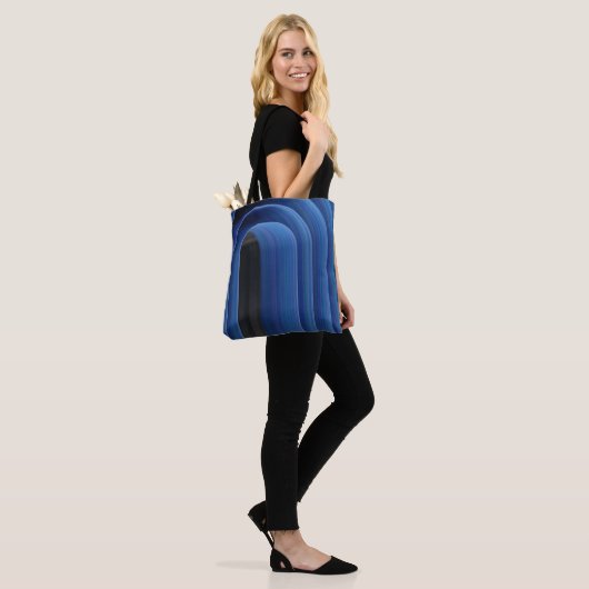 blauw skeet All-Over-Print Tas, Schouder Tas (Op model)