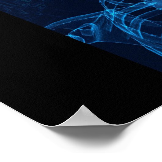 Blauw skelet poster (Hoek)