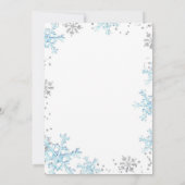 Blauw Sneeuw Winter Prinses Verjaardag Kaart (Achterkant)