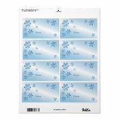 Blauw Sneeuwvlok Gift Label, Gift Label (Full Sheet)