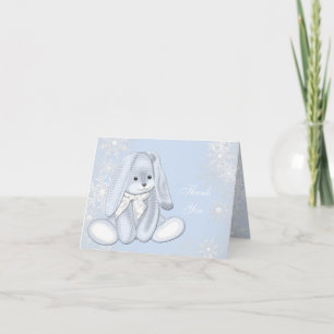Blauw Sneeuwvlok Jongens Baby Shower Bedankt