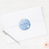 Blauw Sneeuwvlok Kerst Envelop Sticker / seal (Envelop)