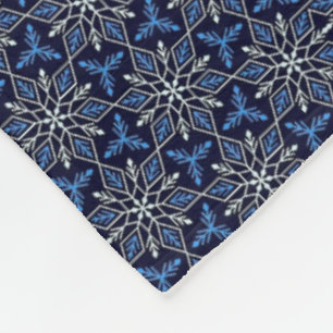 Blauw Sneeuwvlokpatroon Dekbed Fleece Deken