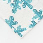 Blauw Sneeuwvlokpatroon Modern Winter Fleece Deken (Hoek)