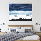 Blauw Snoep Floss Clouds : Nieuw-Zeeland Canvas Afdruk (Insitu (Slaapkamer))