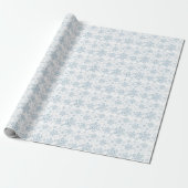 Blauw snowflake papier (Uitgerold)
